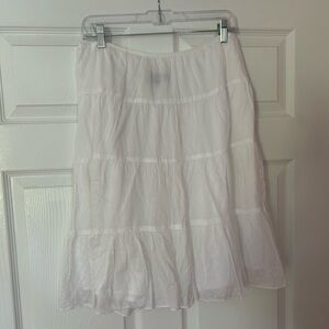 Talbot’s Layered White Skirt size 10 100% Cotton